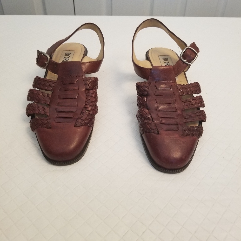Borelli Odyssey Brown Leather Sandals Size 7.5M Made In Brazil